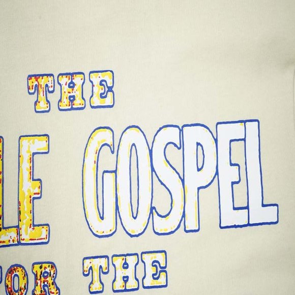 RIVINGTON ROI REBIS Yellow Alphabet Cross Print T-Shirt - Yellow Short Sleeve - Picture 5 of 15